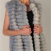 291-Y Gilet in vera Volpe Bicolor